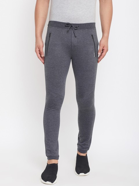 

Okane Men Grey Melange Solid Joggers