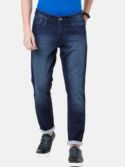 

CINOCCI Men Blue Slim Fit Mid-Rise Clean Look Jeans
