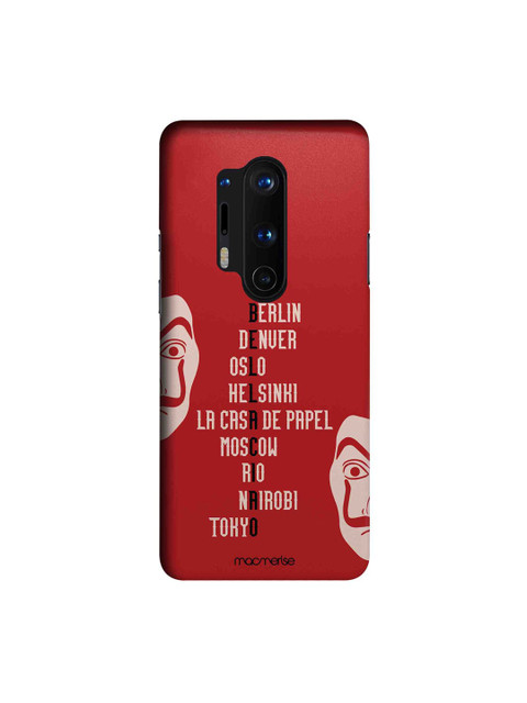 

macmerise Red & Pink The Heist Squad OnePlus 8 Pro Back Case