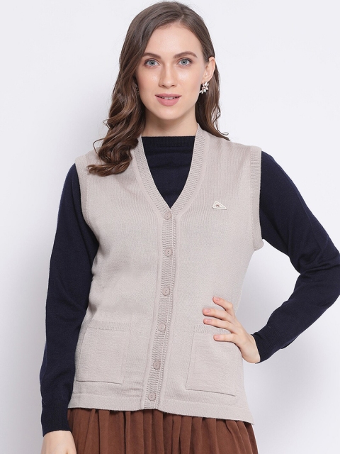 

Monte Carlo Women Beige Solid Cardigan Sweater