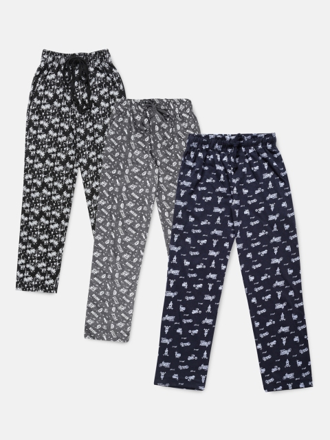 

Urban Dog Boys Pack Of 3 Printed Knitted Lounge Pants, Black