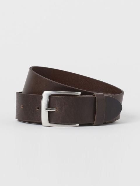 

H&M Men Brown Solid Leather Belt