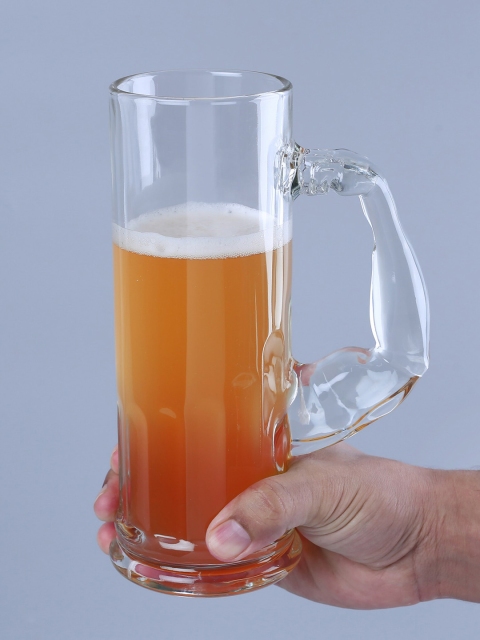 

Bigsmall Transparent Solid Brawny Musculo Beer Mug 500 ml
