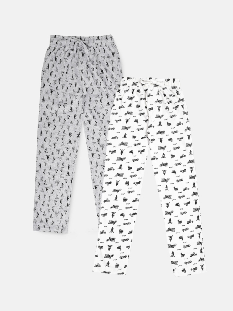 

Urban Dog Infant Boys Pack Of 2 Printed Lounge Pants UDKPYJ06_UDKPYJ27, White
