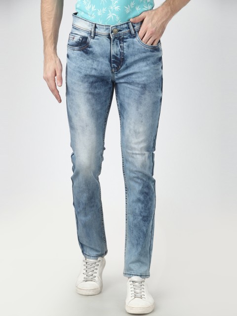 FEVER Men Blue Slim Fit Mid-Rise Clean Look Stretchable Jeans