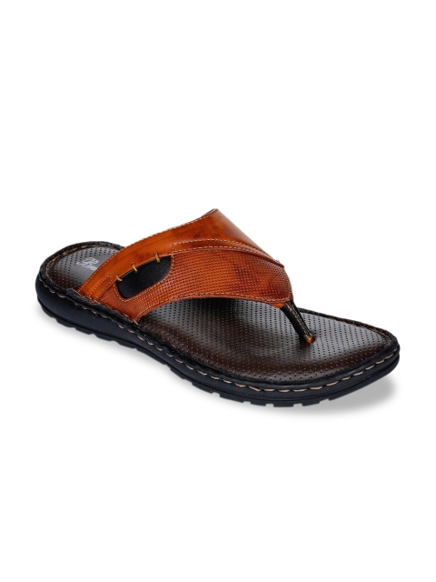 

Bruno Manetti Men Tan Brown & Black Comfort Sandals
