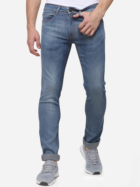 

Greenfibre Men Blue Slim Fit Mid-Rise Clean Look Stretchable Jeans