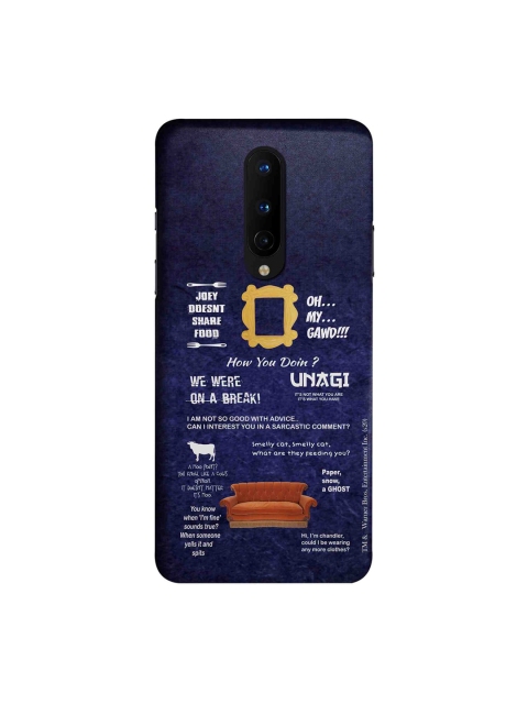 

macmerise Blue & White Friends Essentials OnePlus 8 Back Case