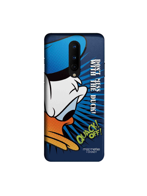 

macmerise Blue & Orange Quack Off OnePlus 8 Back Cover