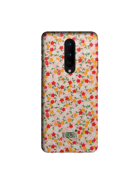 

macmerise Pink & Red Masaba Dense Floral OnePlus 8 Back Cover