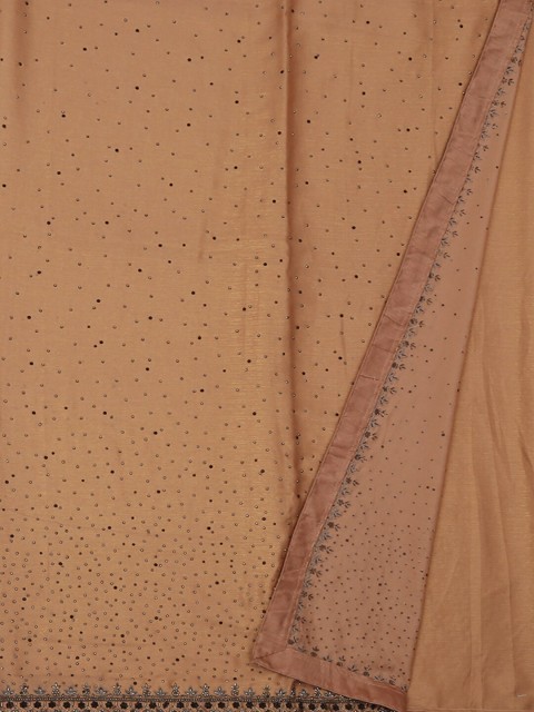 

Pothys Brown Embellished Poly Georgette Saree