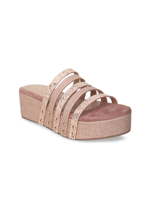

VALIOSAA Women Pink Printed Heels