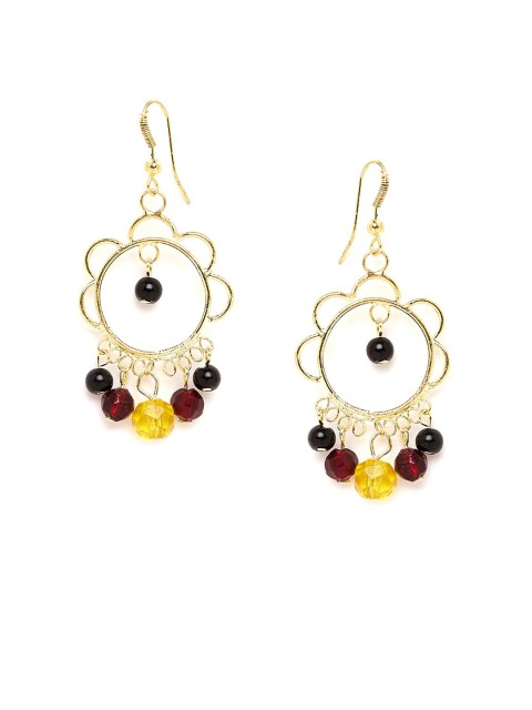 

ZeroKaata Gold-Toned Contemporary Drop Earrings