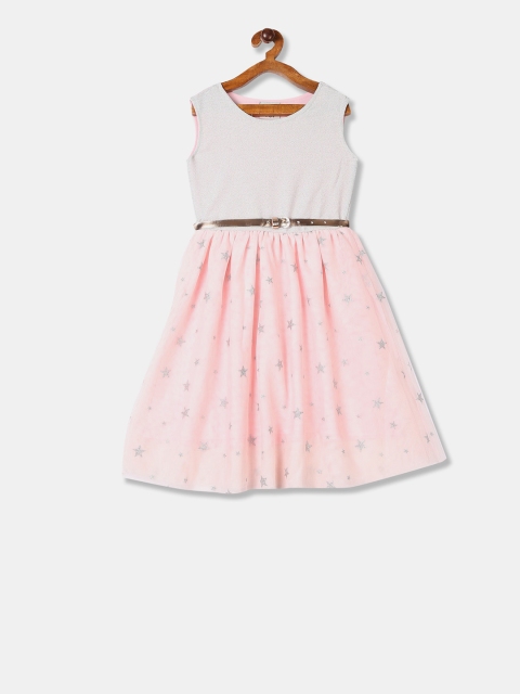 

Cherokee Girls Pink Printed A-Line Dress