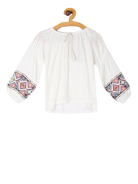 

Cherokee Girls White Solid Top