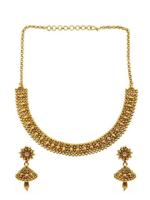 

Sia Art Jewellery Gold-Plated South Indian Jewellery Set