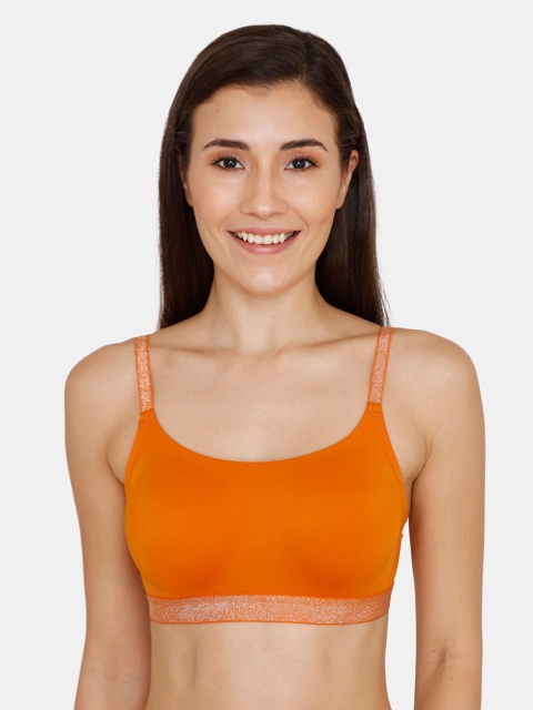 

Zivame Orange Solid Non-Wired Non Padded T-shirt Bra ZI10JBFASHCORNG