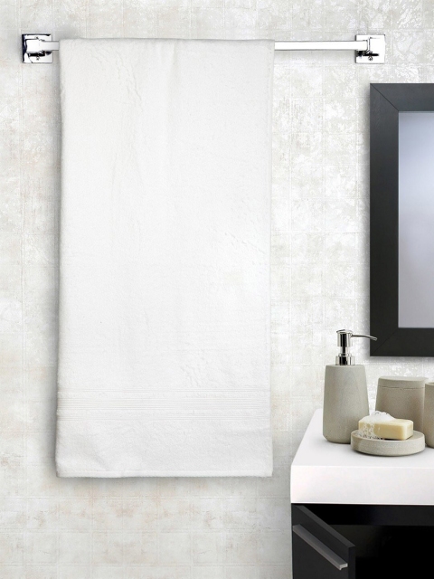 

Lushomes Unisex White Solid 450 GSM Super Soft & Fluffy Turkish Bath Towel