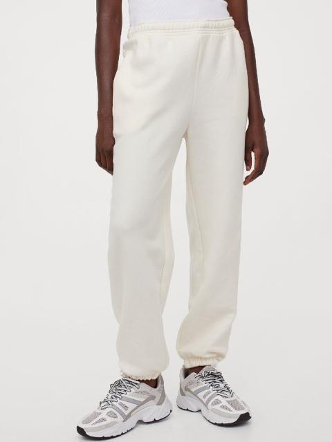 

H&M Women White Solid Joggers