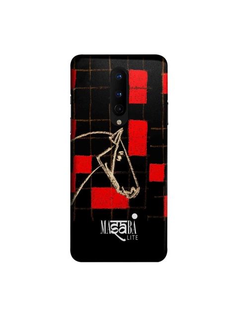 

macmerise Black & Red Masaba Checkered Horse OnePlus 8 Back Case