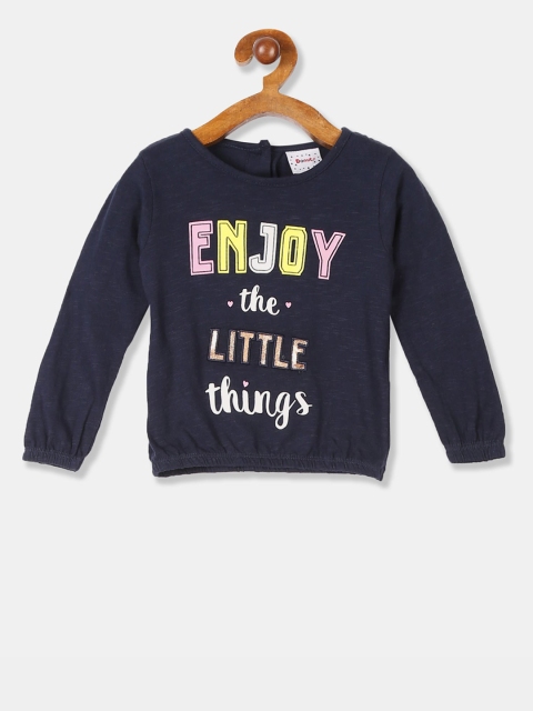 

Donuts Girls Navy Blue Printed Top