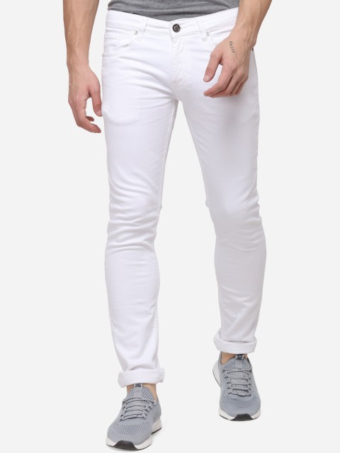 

Greenfibre Men White Slim Fit Mid-Rise Clean Look Stretchable Jeans