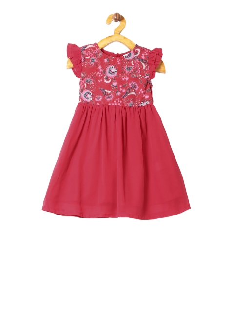 

Cherokee Girls Red Printed Fit and Flare Dress