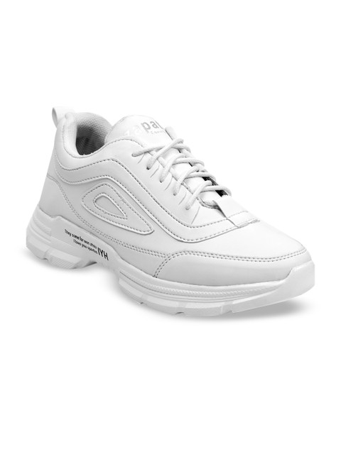 

ZAPATOZ Men White Solid Sneakers