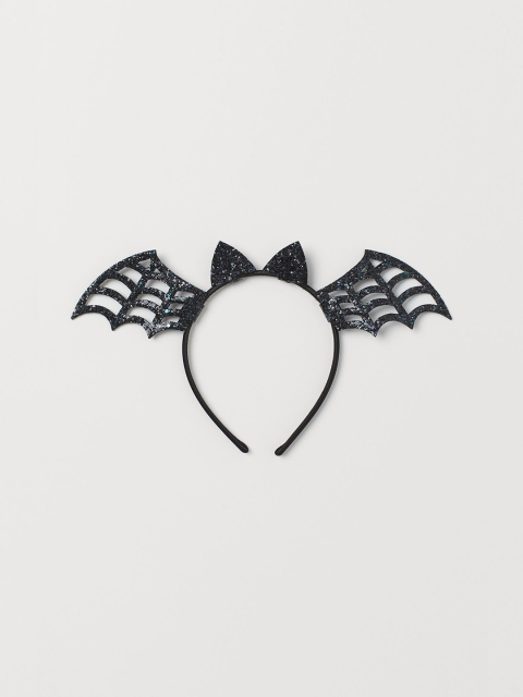 

H&M Black Glitter Wing-Detail Alice Band