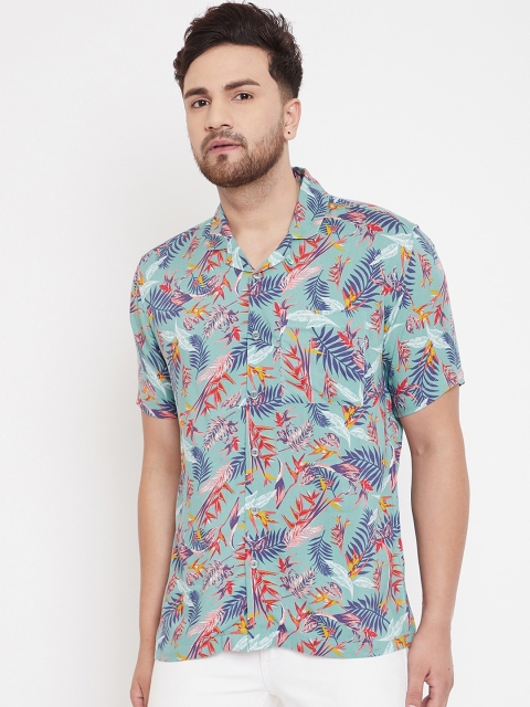 

even Men Blue Slim Fit Printed Casual Shirt