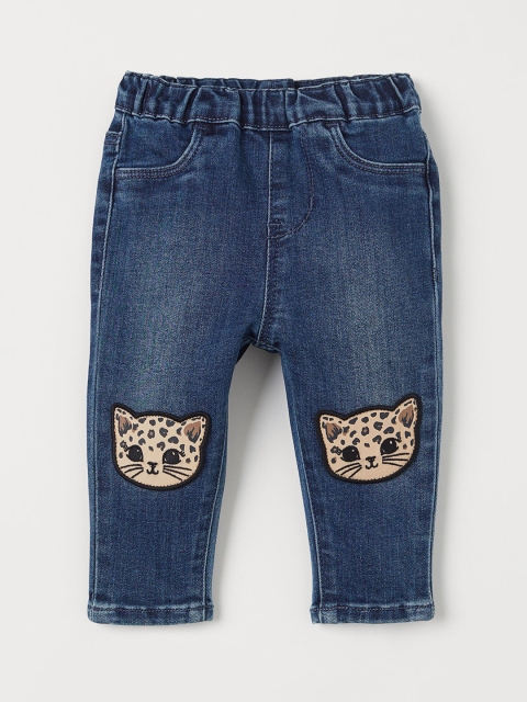 

H&M Girls Blue Solid Jeans