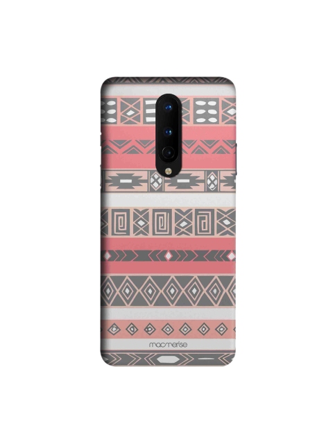 

macmerise Grey & Peach-Coloured Aztec OnePlus 8 Back Case
