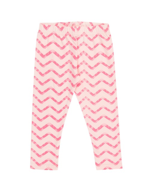 

Donuts Girls Pink & Off-White Chevron Printed Leggings