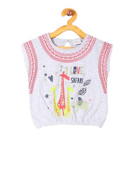 

Donuts Girls Grey Printed Top