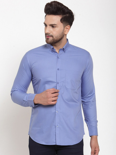

JAINISH Men Blue Classic Regular Fit Solid Casual Shirt