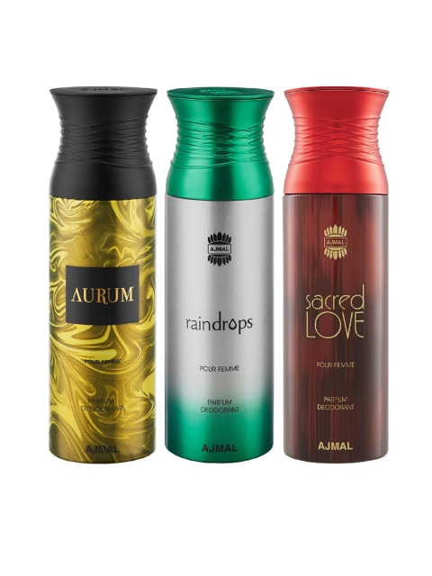 

Ajmal Unisex Set Of 3 Deodorant Sprays, Na