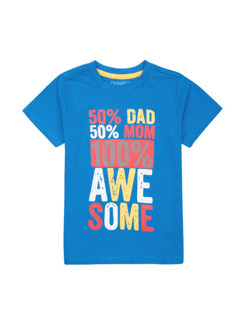 

Cherokee Boys Blue Printed Round Neck T-shirt