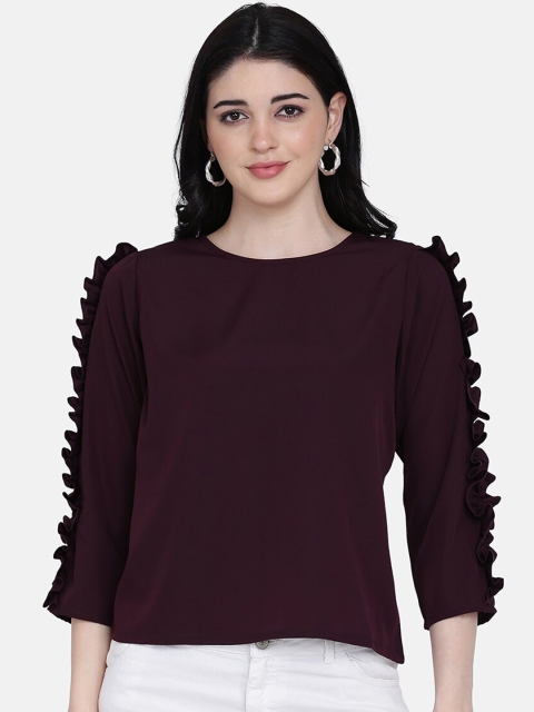 

Eavan Women Burgundy Solid Top