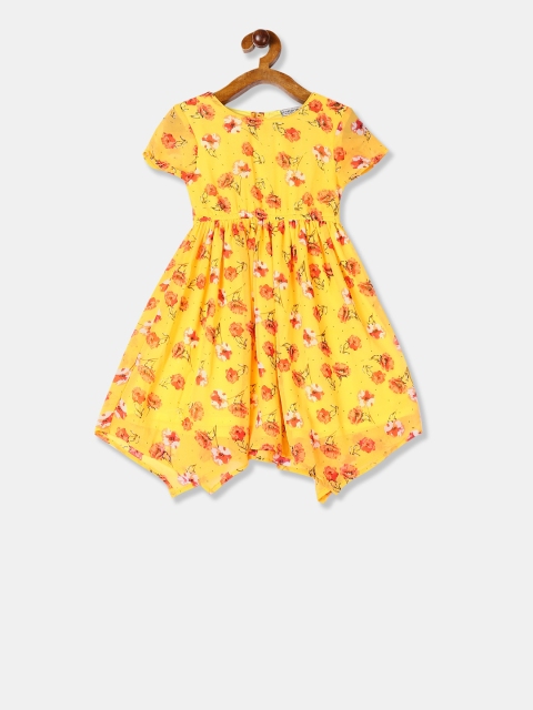 

Cherokee Girls Yellow Floral Print Fit & Flare Dress