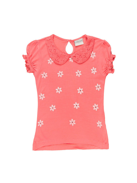 

Cherokee Girls Coral PinkPrinted Top
