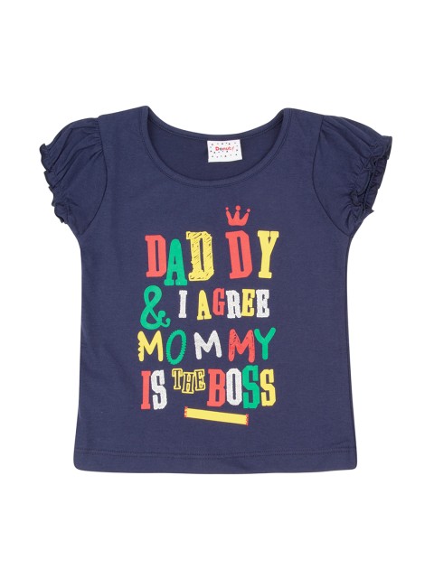 

Donuts Girls Navy Blue Printed Top