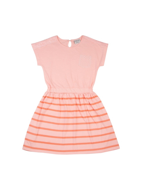 

Cherokee Girls Pink & Orange Striped Fit & Flare Dress