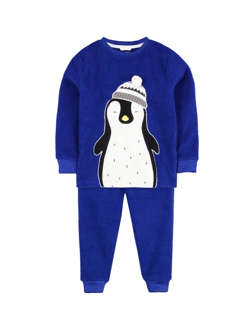 

Cherry Crumble Kids Blue Printed Night Suit