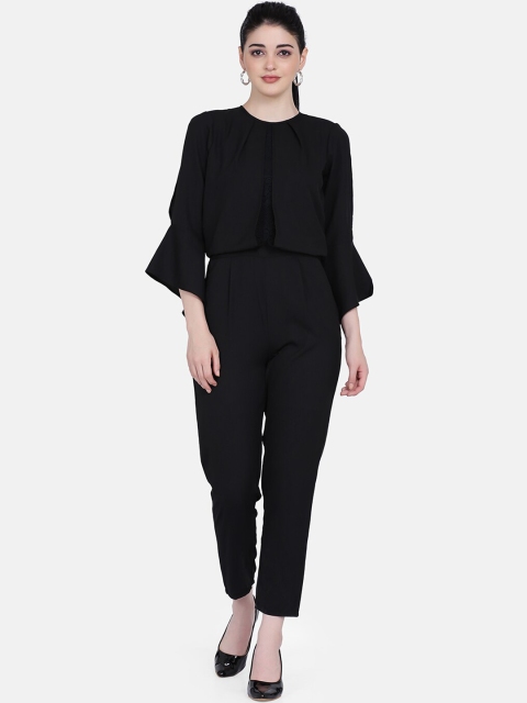 

Eavan Women Black Self Design Basic Jumpsuit