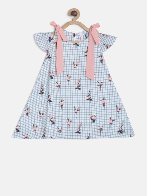 

TALES & STORIES Girls White Printed A-Line Dress
