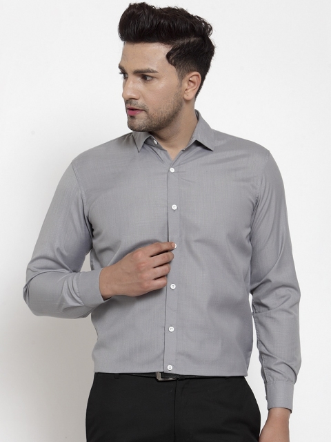 

JAINISH Men Grey Classic Regular Fit Solid Formal Shirt
