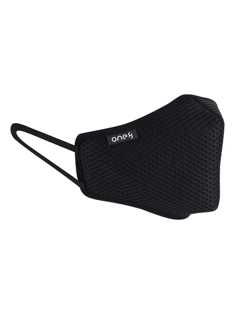One8 Unisex 3 Pcs Black 4 Ply 3D Mesh Reusable Cloth Masks