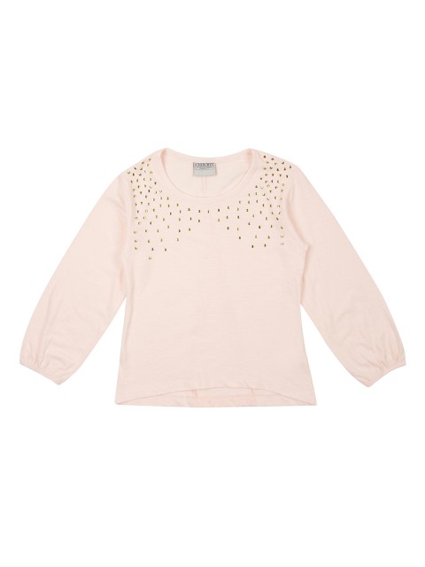 

Cherokee Girls Pink Solid Pure Cotton Top