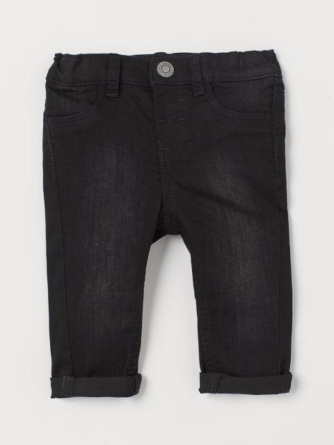 

H&M Infant Boys Black Solid Skinny Fit Jeans