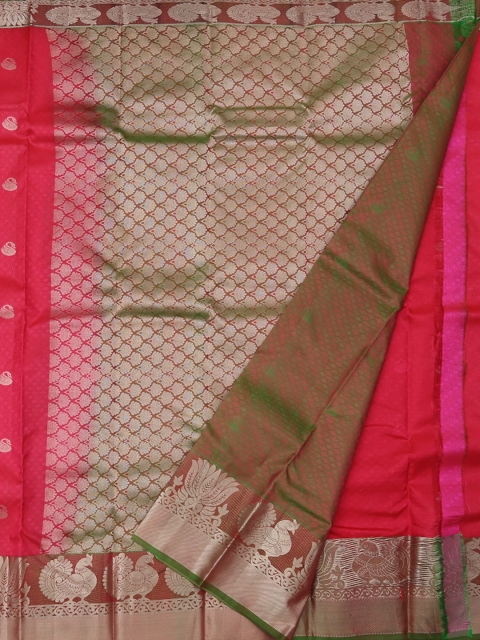 

Pothys Pink & Silver Vasundhara Pattu Zari with Duck Embose Saree